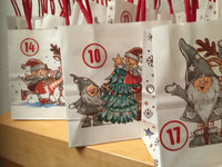 Adventskalender mit Kerzen